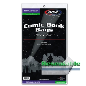 BCW Silver/Regular Comic Bags - Resealable