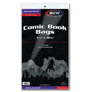 BCW Silver/Regular Comic Bags - Thick