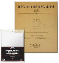 BCW Sheet Music Sleeve
