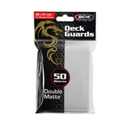BCW Matte White Deck Guard 50ct Sleeves