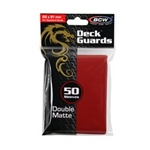 BCW Matte Red Deck Guard 50ct Sleeves