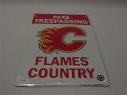 NHL No Trespassing Sign - Calgary Flames