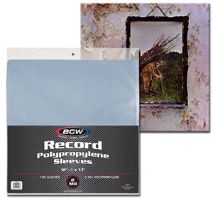BCW 33 RPM Record Plastic Sleeves - 2mil